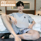MODAL Pyjamas Herren-Sommer-Dünne Baumwoll-Kurzärmel-Shorts können nach außen getragen werden, um coole Kleidungskleidung für lässige Herren in Übergrößen zu sehen.