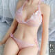 Adult fun underwear sexy pajamas 200 Jin Jin equals 0.5 kg High-end sexy bra thong set large size fat mm female pink M weight 80-120 Jin Jin equals 0.5 kg