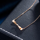 Chirping bow stone set chain 18K gold stone pendant Au750 necklace chain bow tie color gold adjustment chain F-G/Excellent white 20 points or less ungraded 18K rose gold 38+5cm