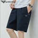 Falai Armani High-End-Marke Armani Herren Pure Cotton Thin Shorts New Sommer Lose gerade Farbe Fünf-Punkte-Casos-Hosen 9224 Khaki 4xl empfohlen 190-210jin [Jin entspricht 0,5 kg]