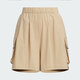 Adidas (adidas) Hosen für Frauen 2025 Herbst neue Sporthosen Fitnesstraining Laufe Training bequeme atmungsaktive gewebte Shorts JL9274/warme Sandfarbe xl xl
