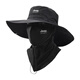 
JEEP SPIRITJEEP sun hat UV sun protection mask universal trendy outdoor gift black three-piece set (687 models) adjustable