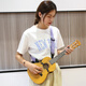 爱帛哆（AIBODUO）尤克里里背带免打孔ukulele乌克丽丽背带斜跨小吉他肩带 浅粉色