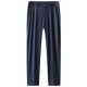 Pier Cardin high-end mulberry silk casual pants for men's summer thin middle-aged straight loose high waist markless iron-free trousers suit pants Blue P-16761 30 [2 feet 3 waist]