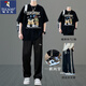 
Woodpecker (TUCANO) new summer printed short-sleeved T-shirt for men sporty and fashionable teenagers student trendy handsome suit two-piece set 695 white (short-sleeved + 7081 two-wear ice M (recommended 80-100 Jin [Jin equals 0.5 kg])