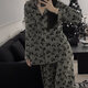 Hualin Mode Frauenpyjamas Frühlings- und Herbst-Spitzen-Langarm-Heimkleidung Zwei-teiliger Set E6621 175 L [95-110jin [Jin gleich 0,5 kg]]]