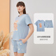 Ich liebe es, reine Baumwollpyjamas für Frauen mit kurzärärmernem Anzug für Sommer dünne, atmungsaktive runde Nacken-Cartoon süßes lässig und kann außerhalb von Heimkleidung getragen werden 9856-Shorts L.