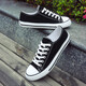 
European Pastoral couple canvas shoes for men 2025 summer new low top casual sports shoes for men trendy and versatile (PJ) 6621 black 36