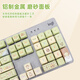 
Logitech K845 wired gaming mechanical keyboard 104 key DIY color keycap E-sports keyboard eating chicken backlit metal panel K845 forest fairy tale-tea shaft