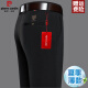 Pier Cardin 2025 pantalones delgados de primavera y verano de la primavera y verano de mediana edad pantalones casuales elásticos no-hierro pantalones rectos ropa de verano 686a negro 32
