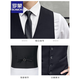 
Romon Suit Vest Suit Set Men's Wedding Groomsmen's Group Dress Business Casual Large Size Workwear Vest Professional Outfit LT8801 Black Vest 2XL (180)