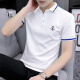 
Yuankouzhu Flour Cotton Paul embroidered Polo shirt for men slim short-sleeved T-shirt for summer lapel top breathable half-sleeved T-shirt S5012 model carbon gray M suitable for 95-115Jin [Jin equals 0.5 kg]