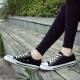 
European Pastoral couple canvas shoes for men 2025 summer new low top casual sports shoes for men trendy and versatile (PJ) 6621 black 36