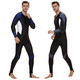 Miaopule Shark Bart Men's Thin Material One-piece Swimsuit Jellyfish Suit Wet Suit Men's Snorkeling Equipment Surf Suit 1330 Blue with Black and White L One Size