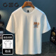 Camiseta de manga corta Glxlg Camiseta de moda de verano de verano Xinjiang Xinjiang Neck Hidlleved Men's Top T White 2 [ZJ1047 Fit Version] L Adecuado para 109-123 Jin [Jin iguala 0.5 kg]