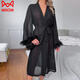 Catman Mesh Black Mariffon Nightgown Robe Velvet Big Flare Sleeves For Women Xia Bing Silk Sexy Translucent Bathrobe étendu 679 Love Super Long Red S recommandé 85-105Jin [Jin est égal à 0,5 kg] / 160cm ou au-dessus