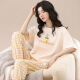 Zhulu pijama de algodón puro apretado para mujeres en verano delgada dulce y linda pantalones de manga corta set 2025 nueva ropa casera cómoda 679 m