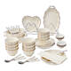 Haushalt Umzug in eine neue Home Gift Bowl Set Haushalte leichte Luxusgeschirrschale Schüssel Schüssel Schüssel Stäbchen Reis Schüssel Suppe Schüssel Kombination Unterglasur Farbe Gold Zeichnung 1 Person Lebensmittel gewöhnliche Verpackung 1396 0