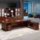 Concubine 2025 Nouveau boss de luxe Boss Office Bureau Chaise Chaise de bureau simple Modern Leader Office Manager Branche Tableau 826 # Modèle suprême 1,6m Table + Double Cabinet auxiliaire