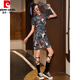 Pierre Cardin chinois Trend Cheongsam Young 202025 Nouvelle fille d'été améliorée Retro Chinese Style Small Summer Bourgogne 983 S Recommandé 90 Jin [Jin est égal à 0,5 kg] en dessous