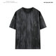 
NYING American tie-dyed short-sleeved T-shirt men's 25 summer new fashion brand casual T-shirt large size loose five-point sleeve top black XL (130-150Jin [Jin equals 0.5 kg])