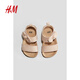 H&M children's baby girl sandals 2025 summer new model 1270781 light gray pink 20 125mm