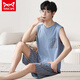 Catman MIIOW men's pajamas men's summer modal thin short-sleeved suit men's home clothing Jin [Jin equals 0.5 kg] plus size two-piece set 12026 [Modal suit] L [Suggested 100-140 Jin [Jin equals 0.5 kg]]