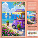 
Taoli Shijia Healing Pink Seaside Flower Shop Puzzle 1000 pieces with photo frames High-value handmade gifts for children's educational toys Summer Seaside-S1048 1000 pieces with photo frames (break/poster)