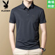 Camiseta de manga corta de seda de hilo de alta gama de Playboy de alta gama 2025 Summer Fino Estilo delgado y moderno Camisa de polo transpirable sin aliento rojo-15286 M 165