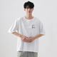 Jüdische Herrenkleidung 2025 Sommer Neuer einfacher Drucktrend-Trend-Kleidung vielseitiger Mode Lose kurzärmelige T-Shirt E8 White 210a 2xl 180/96a