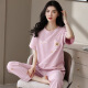 Zhulu pijama de algodón puro apretado para mujeres en verano delgada dulce y linda pantalones de manga corta set 2025 nueva ropa casera cómoda 679 m