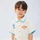 PawinPaw cartoon bear children's clothing 25 spring and summer new boys' lapel printed shirt comfortable cotton Beige beige/35 120