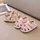 
Ji Zhenfei baby girl bag-toe sandals summer call shoes cute soft sole non-slip baby shoes princess shoes little toys shoes beige inner length 12cm/17 size about 9-10 months