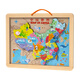 Holzfleischbällchen Großer magnetischer Porzellankarte Kinder frühes Bildungs intellektuelles Spielzeug Holzjungen und Mädchen Geburtstag Geschenke Home Dekoration