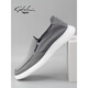 Shachi Sports Tissu Chaussures Chaussures pour hommes Pédale Pédale Chaussures Chaussures Lazy Chaussures décontractées Chaussures Grey S3T641020B 41