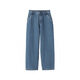 MUJI (MUJI) Mujer Kapok Versión ancha de mezclilla ancha pantalones cónicos Pantalones de mujeres 25 Rejuvenecimiento de mezclilla de primavera Ropa de mujer Light Blue Be1xga5s S (155/62a)