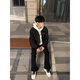 Qumile American hiphop bomber jacket for men and women in autumn and winter loose and trendy baseball uniforms high street handsome clothes jacket black XL recommended 120-140Jin Jin is equal to 0.5 kg