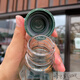 Starbucks cup dark green gradient glass water bottle large capacity space capsule blue portable coffee cup 473ml dark green gradient glass water bottle high resistance