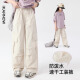 小猪彼特女童夏季套装儿童2025新款洋气时髦运动短袖女大童夏装女孩工装裤 15265杏色+19150紫色 150 cm