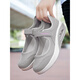 Prozent prozentualer Gravitational weiße Krankenschwesterschuhe Frauenschuhe Sommer Mesh hohl atmungsaktive Anti-Odor Dicke Sohle Shake Schuhe flache Mund-Sportschuhe Mesh Schuhe 699 Grau 38