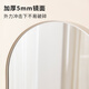 Ganzkörper Spiegel raumhohe Schlafzimmer bewegliche Spiegel mittelalterlicher Story Storage Rack Magazine Rack Drehspiegel Haus verwenden sanftes Mondlicht | Pearl Beige Weiß
