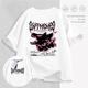 2025 nueva camiseta compartida de la marca American Fashion Algodón puro hombres y mujeres de manga corta verano suelto tumba de mangas versátil Borgoña-691 Red Eye Dragon 3xl
