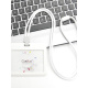Beijing Fashion Round Rope Lanyard Tag Employee Card Bus Card Work Card Work Card Campus Card Student Bus C5 White Horizontal Version + 9734 White Round Rope