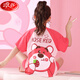 
LangSha (LangSha) Parent-child mother-daughter pajamas pure cotton summer thin short-sleeved cute cartoon internet celebrity little girl girl home clothing set 6624 [pure cotton single set] M 150-160cm80-99Jin [Jin equals 0.5 kg]