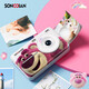 SONGDIAN Instant Strawberry Bear co-branded camera with front and rear dual-shot, one-time imaging and instant travel gift DC505 white 32G memory + 10 pieces of photo paper
