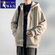 Woodpecker (TUCANO) spring and autumn hooded sweatshirt men's trendy American heavy jacket men's young couple casual loose tops men's clothing QCC-B502-FK693 Black XL
