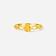 Saturday Blessing Yellow 18K Gold Ring Women's Rose Flower Birthday Gift C0114757 No. 14