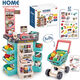 Children's House Play Toys Girls Simulate Supermarket Sales Bureau de caisse de caisse glacée Crom Candy Cart de panier