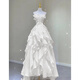 Kang Meishi Super Fairy Hochzeitskleid High-End-Rock Feel Light Luxury Host Bankett Kunst Prüfung Abendkleid Nische Leichtes Engagement weiß Reißverschluss Langstil XL