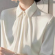 French style design white shirt for women 2026 spring new professional long-sleeved shirt women's tops white M recommended 100-112Jin Jin equals 0.5 kg